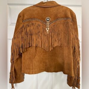Women’s Leather Suede Fringed Jacket beautiful and worn once! Smoke free home